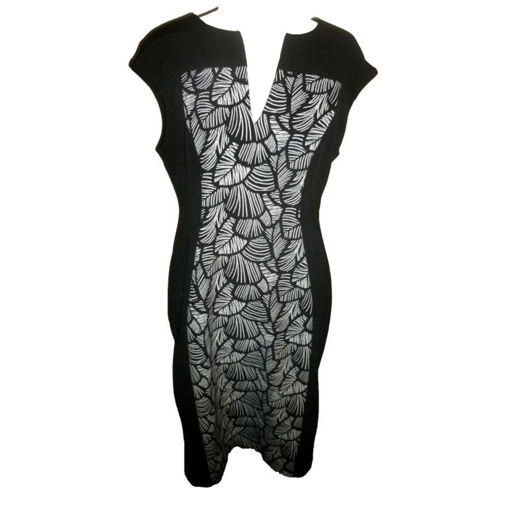 Connected Apparel Womens Dress Sleveless Visually Slimming sz 12